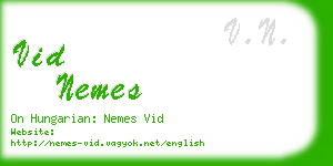 vid nemes business card